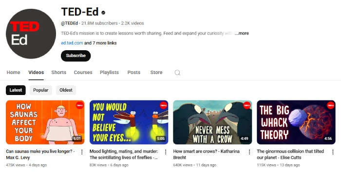 channel youtube ted ed
