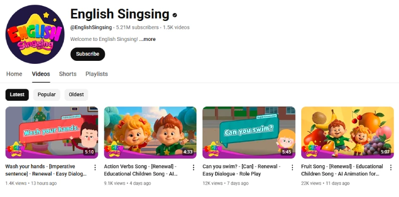 english singsing