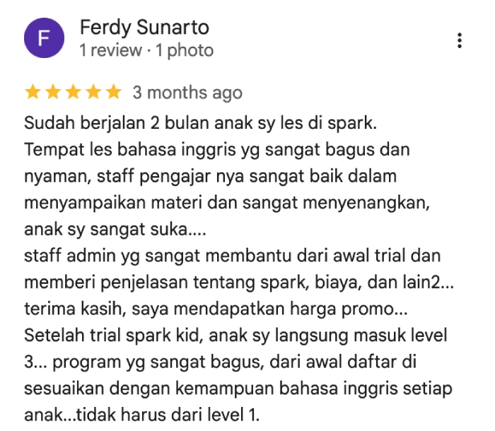 review sparks english