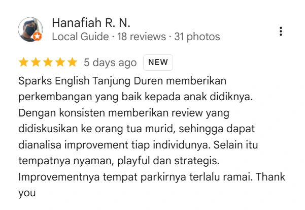 review sparks english