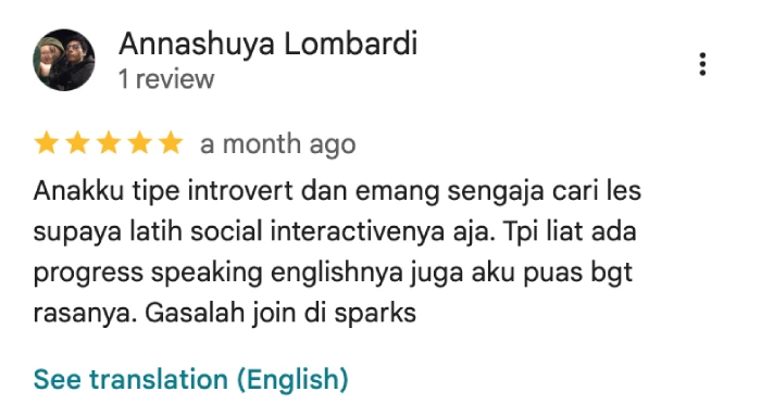 review sparks english