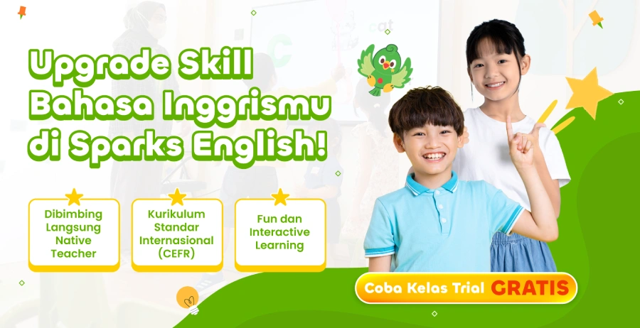 Banner sparks english for kids