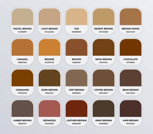 nama warna dalam bahasa inggris brown