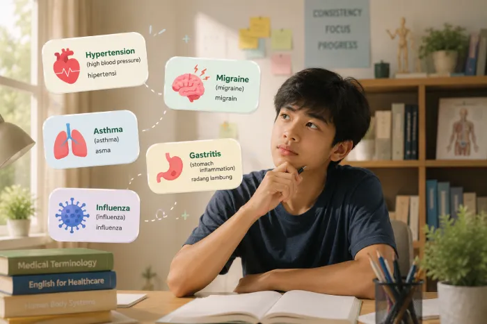 nama penyakit dalam bahasa inggris